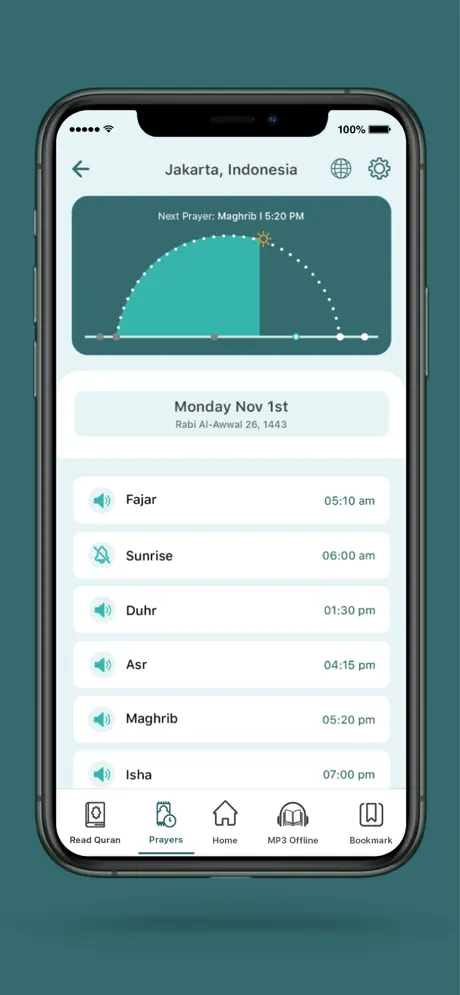 Prayer Times with Islamic calendar